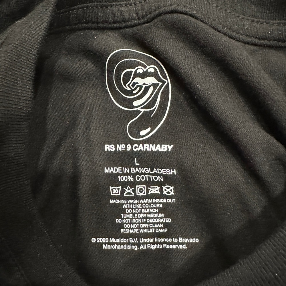 Rolling Stones North American Tour 1975 Black Graphic T Shirt Men's Large - Picture 8 of 9